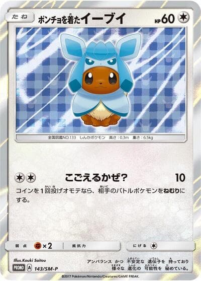 Poncho-wearing Eevee (SM-P Promos)