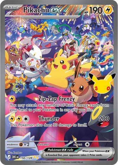 Pikachu ex (30th Celebration)