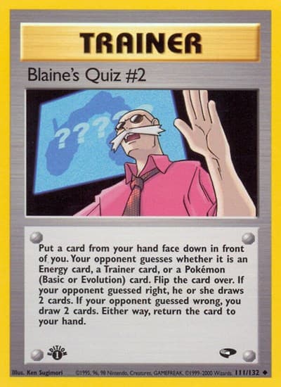 Blaine's Quiz #2 (Gym Challenge)
