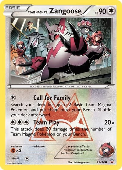 Team Magma's Zangoose (Double Crisis)